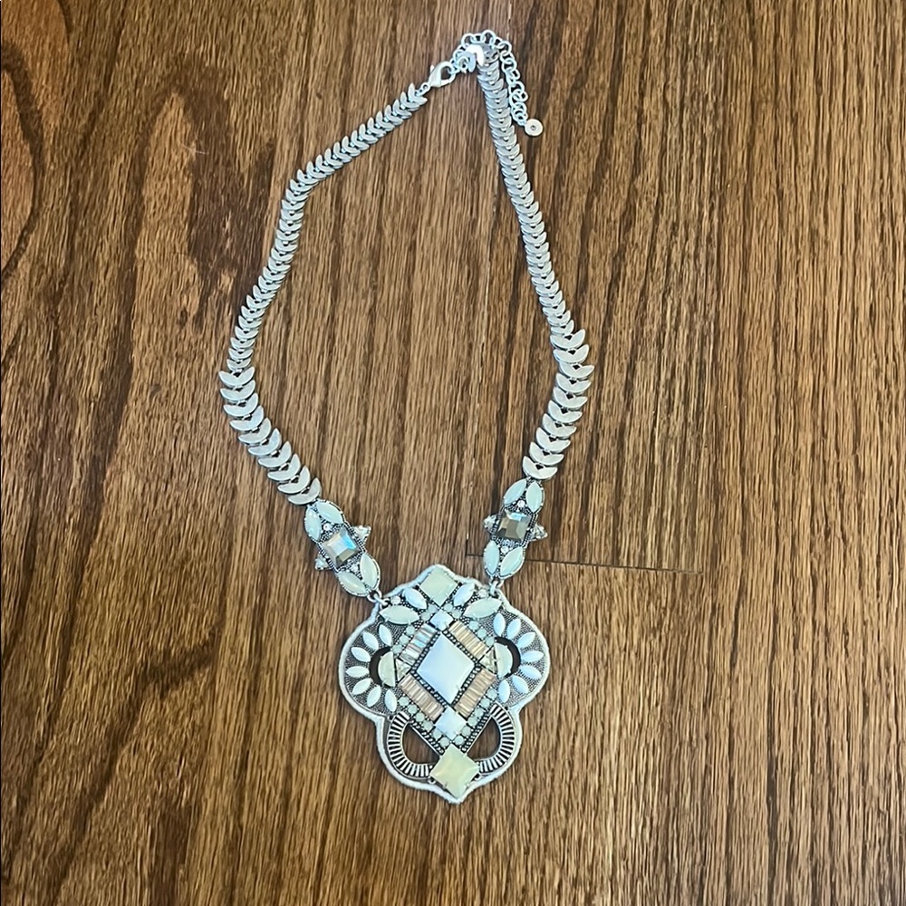 Stella & Dot Silver Statement Necklace